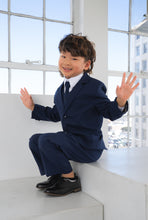 Toddlers Leo Linen Indigo Suit