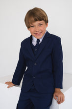 Boys Leo Linen Indigo Suit
