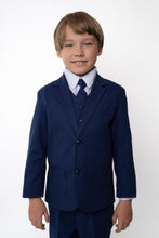 Boys Leo Linen Indigo Suit