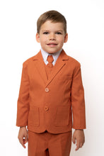 Toddler Boys Leo Linen 5-Piece Suit - Terracotta