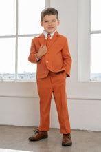 Toddler Boys Leo Linen 5-Piece Suit - Terracotta