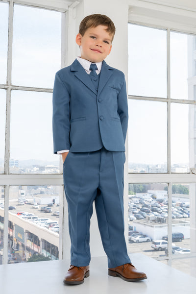 Toddler Boys Leo 5-Piece Suit - Jean Blue
