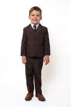 Toddler Boys Leo 5-Piece Suit - Dark Brown
