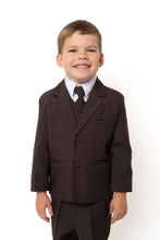 Toddler Boys Leo 5-Piece Suit - Dark Brown