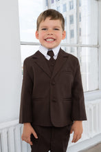 Toddler Boys Leo 5-Piece Suit - Dark Brown