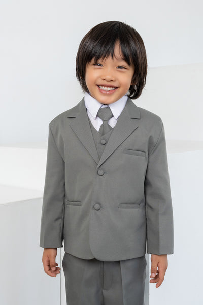 Toddler Boys Leo 5-Piece Suit - Charcoal