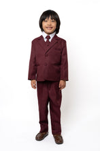 Toddler Boys Leo 5-Piece Suit - Burgundy