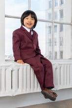 Toddler Boys Leo 5-Piece Suit - Burgundy