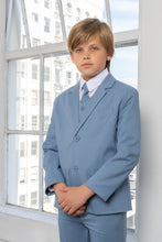 Boys Leo Linen 5-Piece Suit - Powder Blue