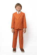 Boys Leo Linen 5-Piece Suit - Terracotta