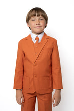 Boys Leo Linen 5-Piece Suit - Terracotta