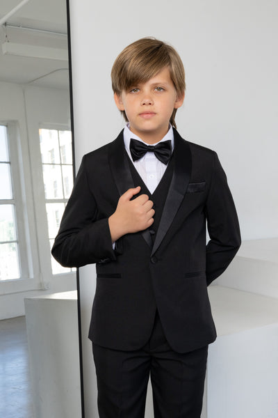 Boys Onyx 5-Piece Tuxedo - Black