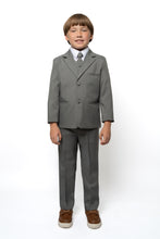 Boys Leo 5-Piece Suit - Charcoal
