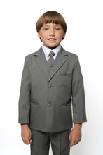 Boys Leo 5-Piece Suit - Charcoal