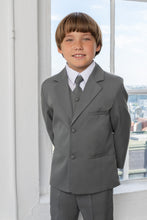 Boys Leo 5-Piece Suit - Charcoal