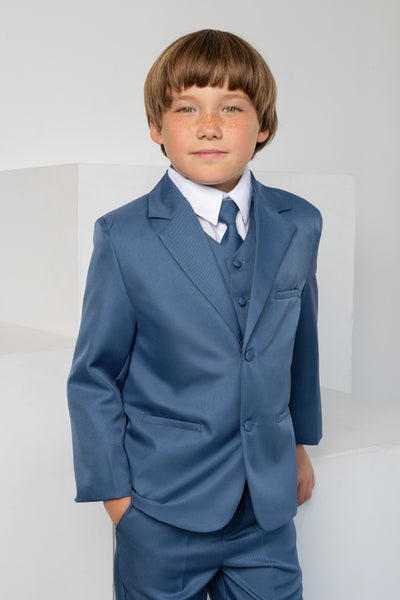 Boys Leo 5-Piece Suit - Jean Blue